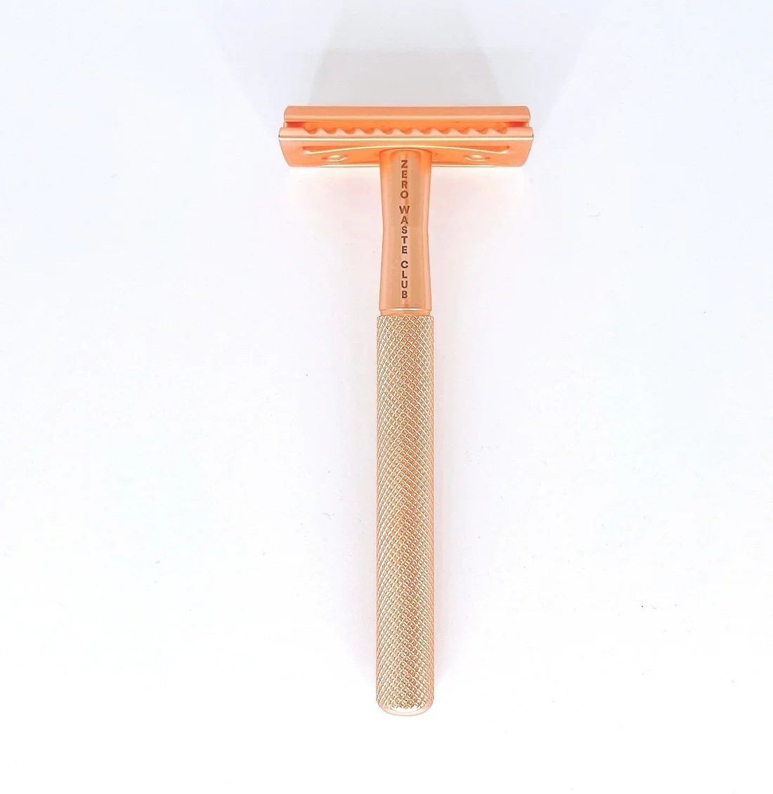 Rose gold double edged safety razor. 