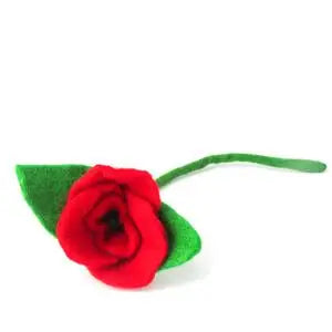 Red wool rose. 