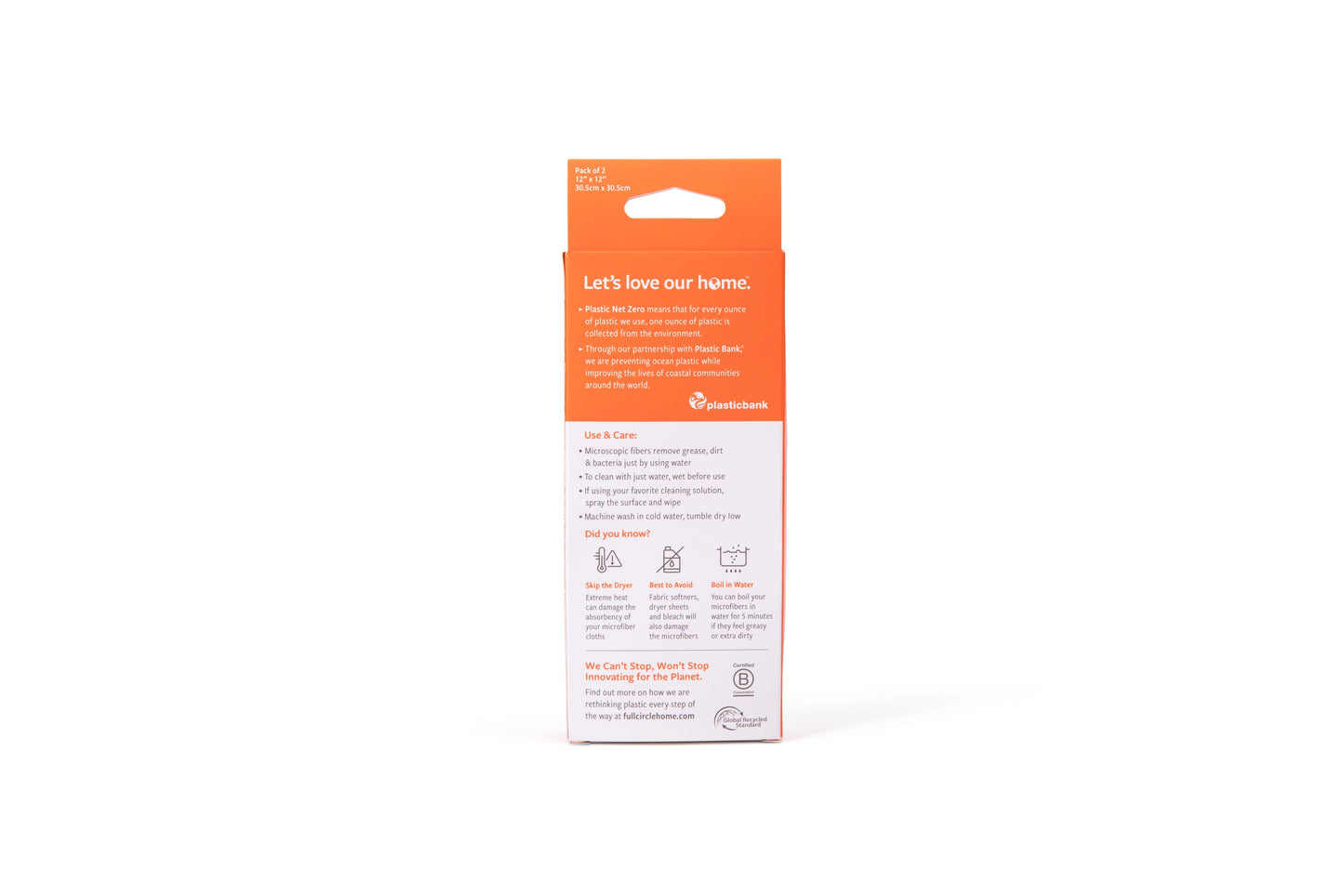 Product packaging with text on a white background