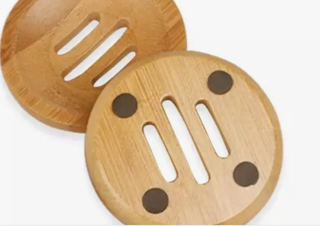 Round Wooden Soap Dish