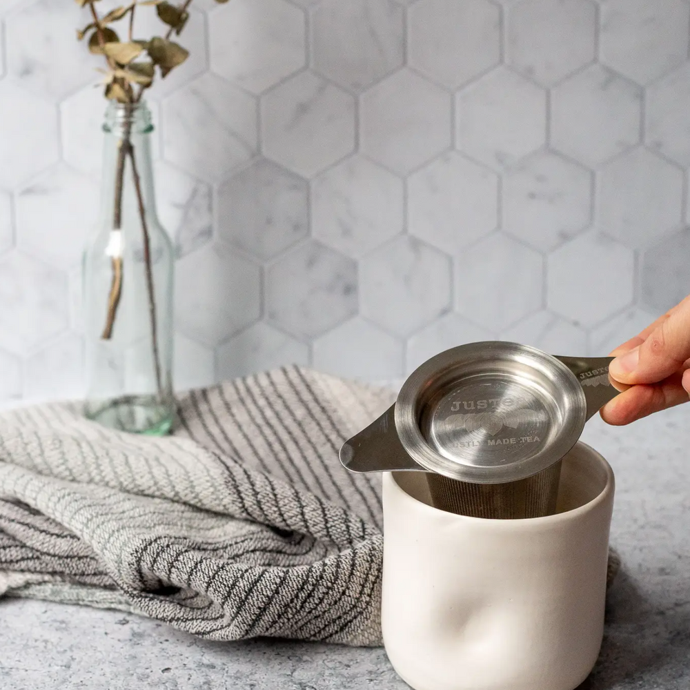 reusable stainless steel tea strainer