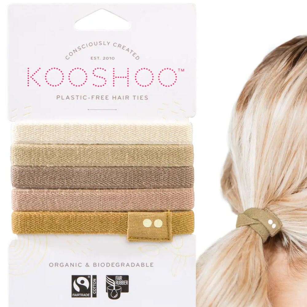 Plastic free hair ties blonde
