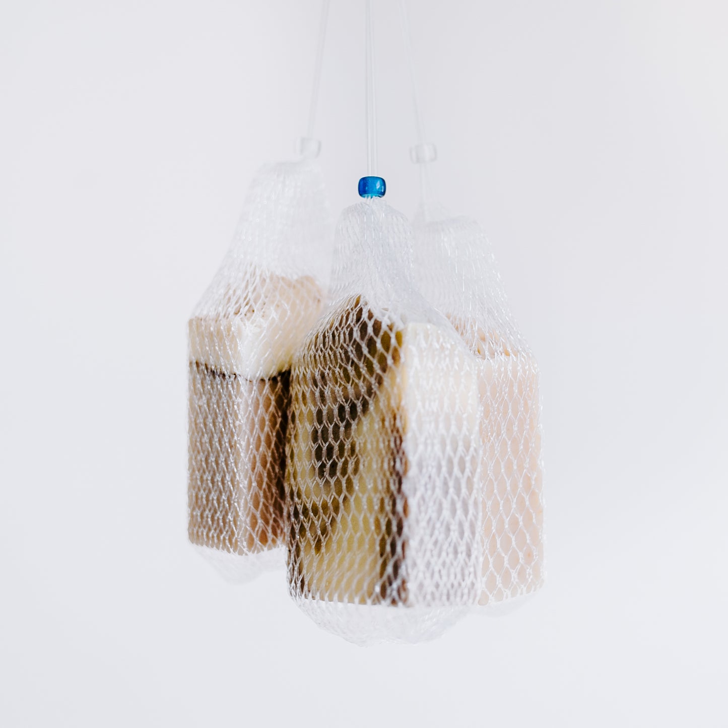 soap net with soap bars