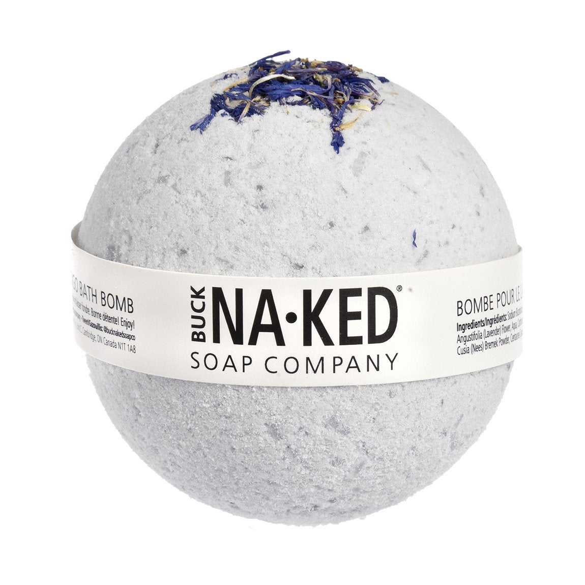 buck naked soap company bath bomb indigo