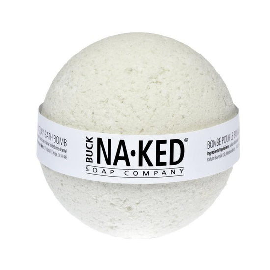 buck naked soap company bath bomb french green clay lemongrass