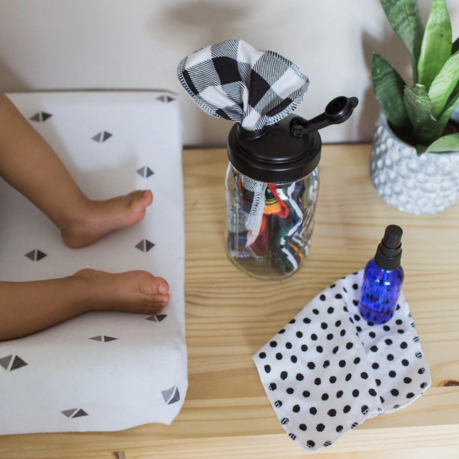 marleys monsters cloth wipes and jar