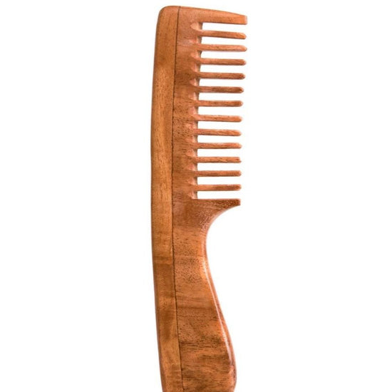wood neem comb wide tooth