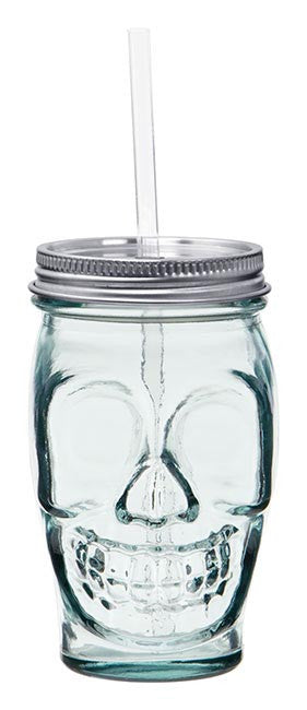 Load image into Gallery viewer, Drinking Skull with Metal Lid and Reusable Straw

