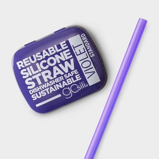 Load image into Gallery viewer, silicone straw violet
