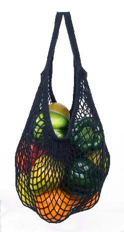 ecobag string bag black short handle