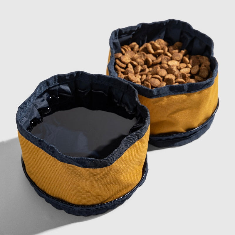 united by blue collapsible double dog bowl