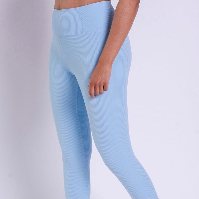 Load image into Gallery viewer, girlfriend collective rib legging bluebelll
