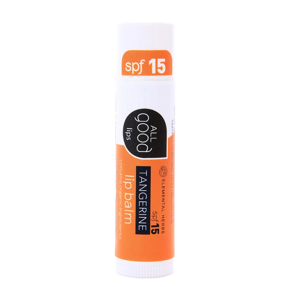 all good tangerine spf 15 lip balm