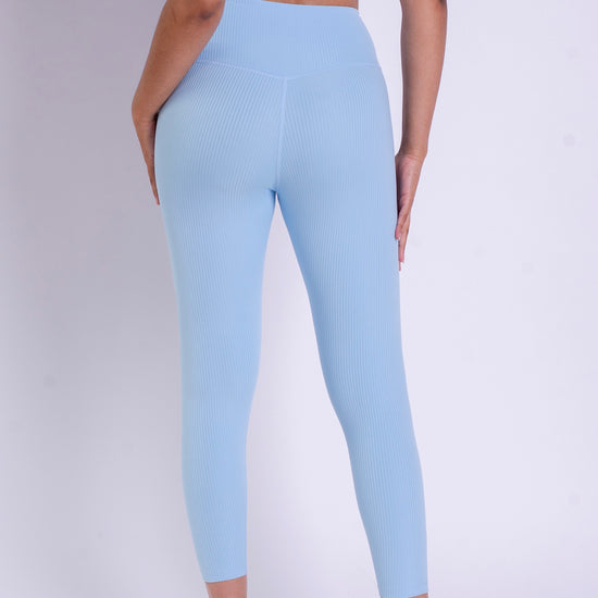 Load image into Gallery viewer, girlfriend collective rib legging bluebelll
