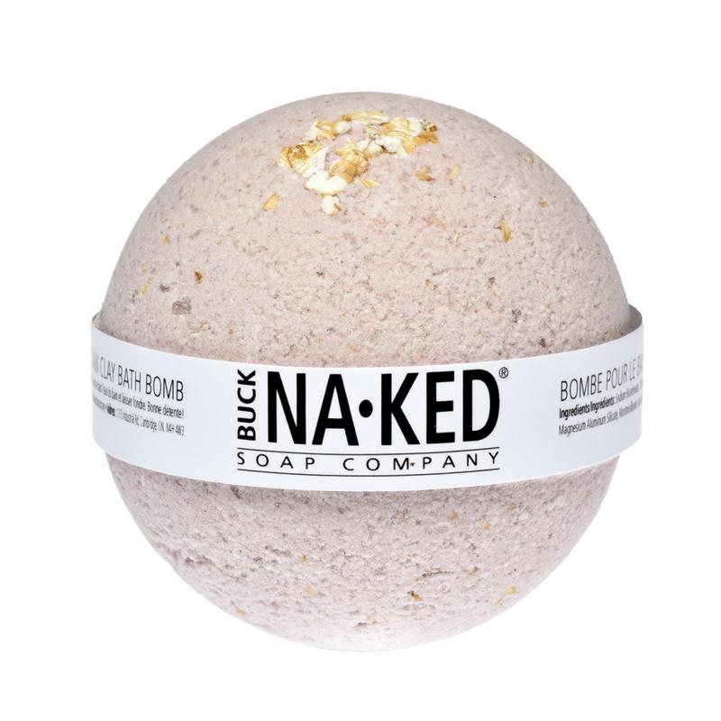 buck naked soap company bath bomb purple clay